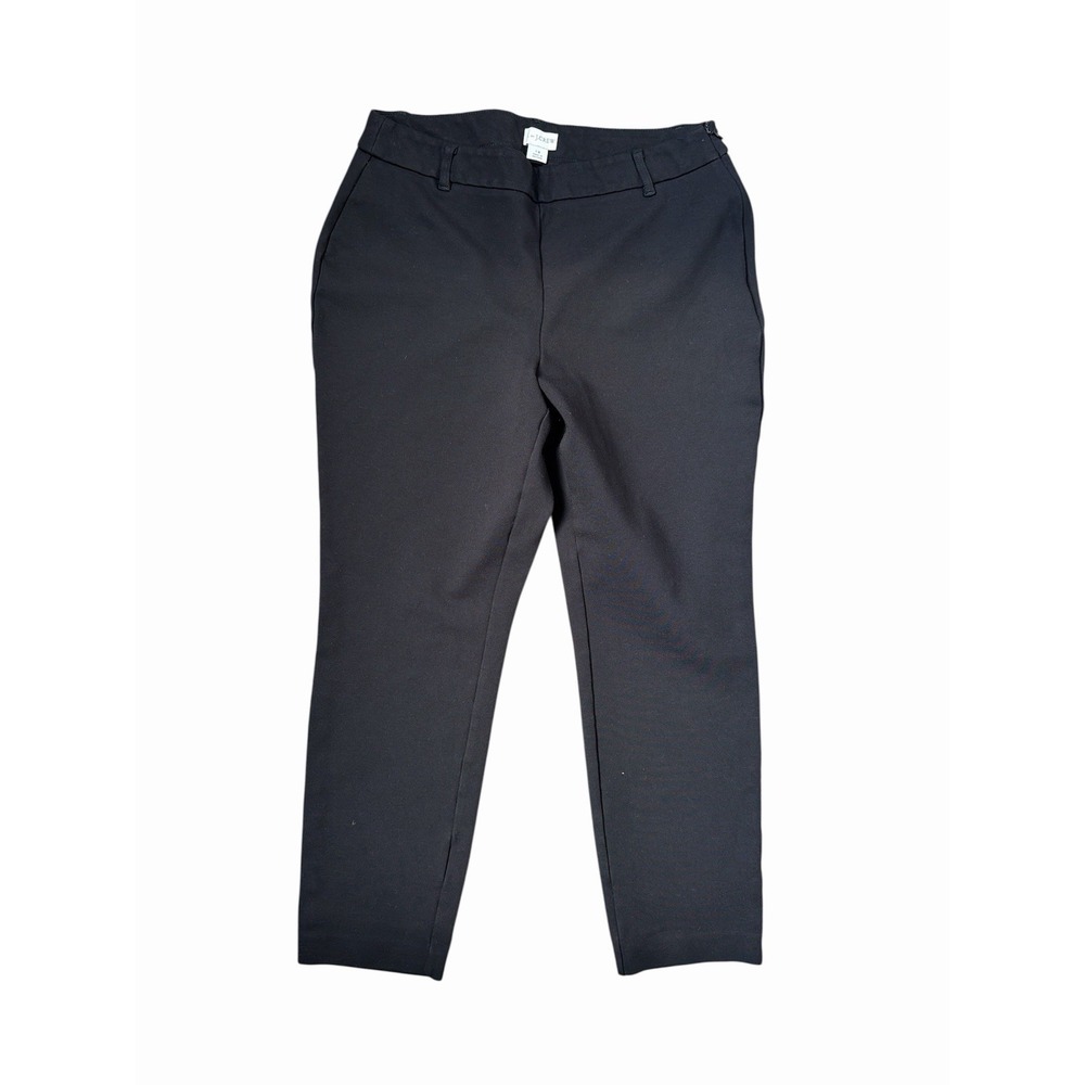J. Crew Pants Women's 12 Black Ponte Slim Work L1308 Work Career‎ Business - Picture 3 of 6